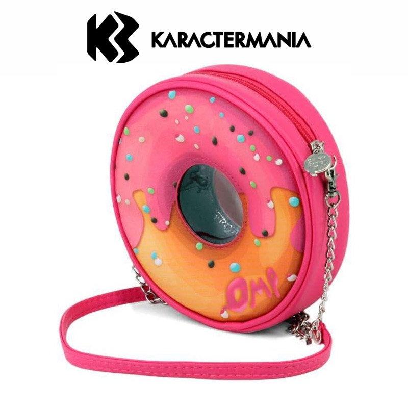 Bolso Bandolera Redondo Oh My Pop! Pinknut Donut Rosquilla Rosa Karactermania